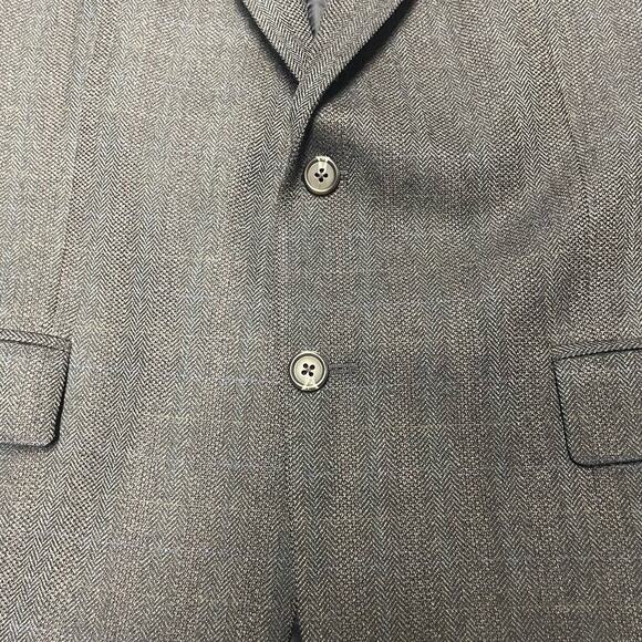 Ralph Lauren Blazer Jacket 100% Wool Lane Men's Size 44S Two Button Dark Gray - Picture 6 of 16